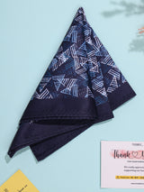 Blue Geometric Pocket Square