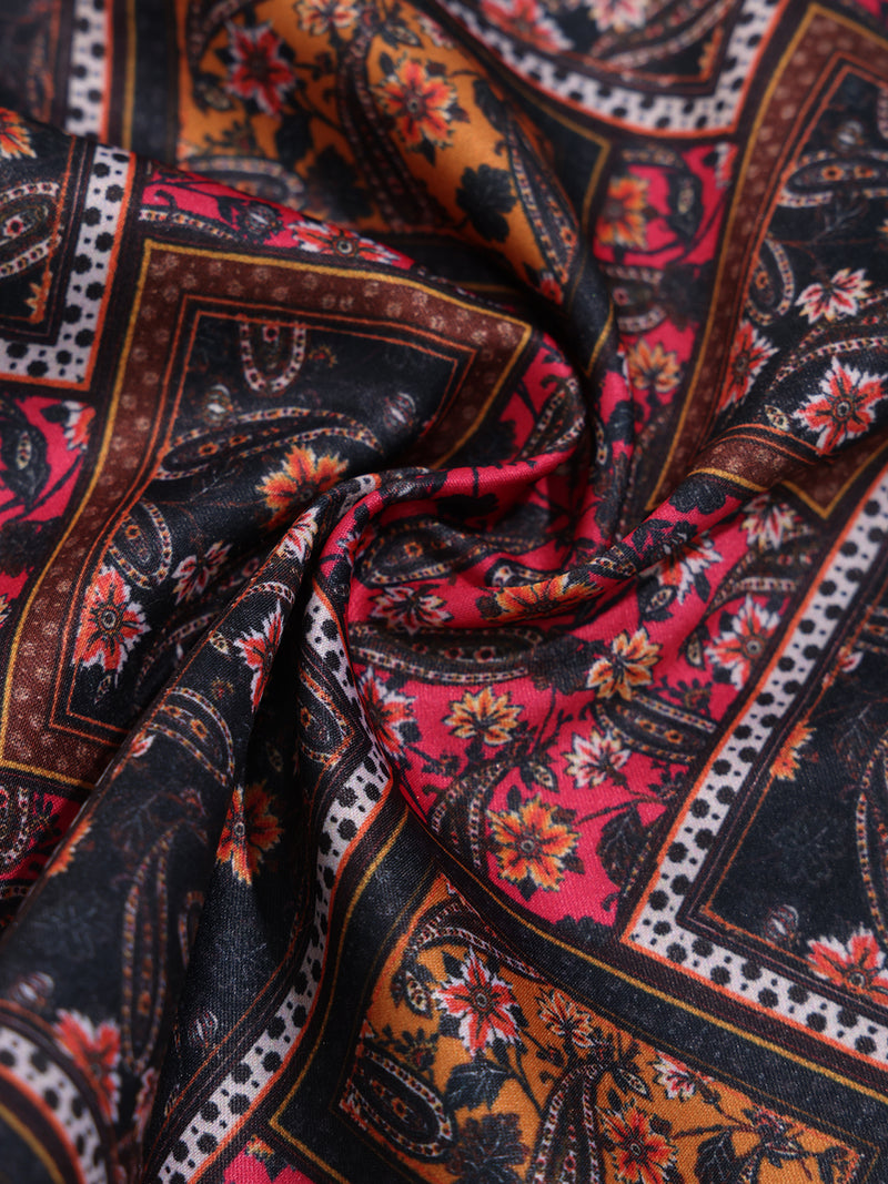 Black Paisley Pocket Square