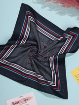 Black Geometric Pocket Square