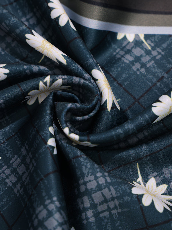 Blue Floral Pocket Square