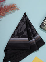 Black & Grey Floral Pocket Square