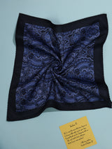 Blue Paisley Pocket Square
