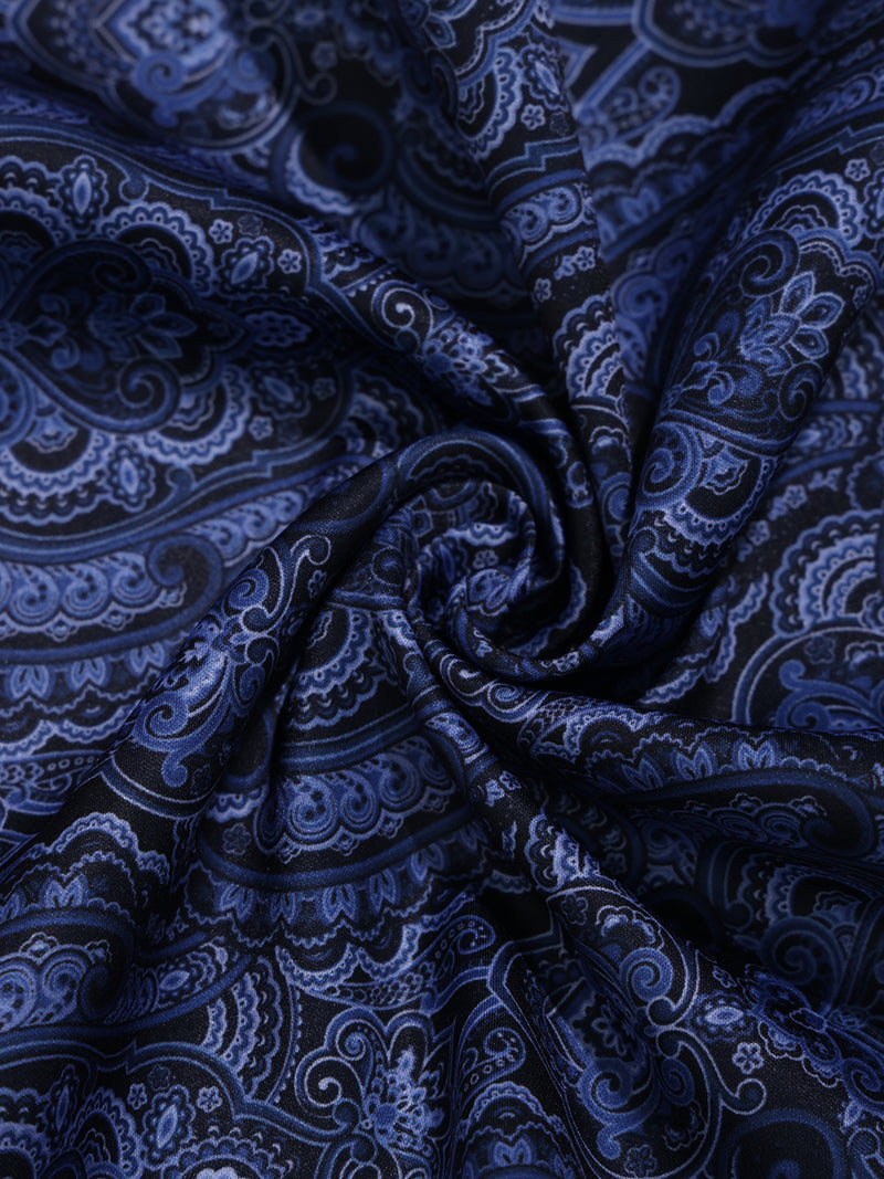 Blue Paisley Pocket Square