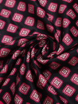 Black & Pink Geometric Pocket Square