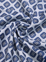 Blue & White Geometric Pocket Square