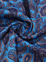 Blue Paisley Pocket Square