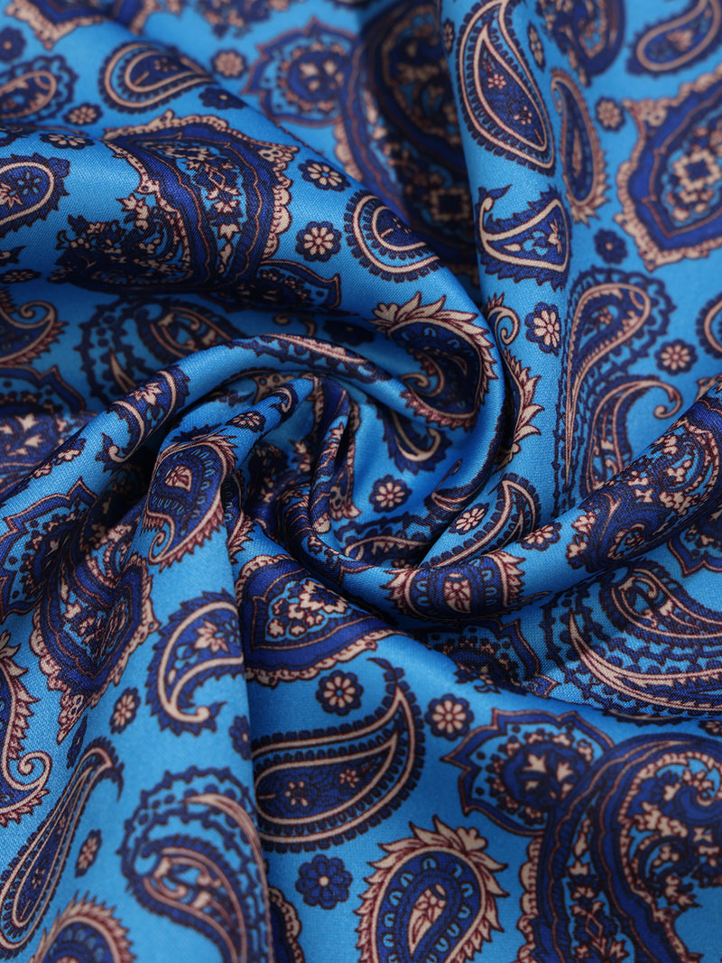 Blue Paisley Pocket Square