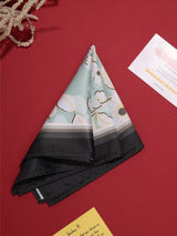 Green & White Floral Pocket Square