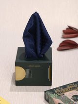 Blue Geometric Pocket Square