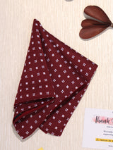 Maroon Geometric Pocket Square