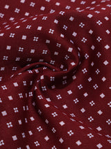 Maroon Geometric Pocket Square