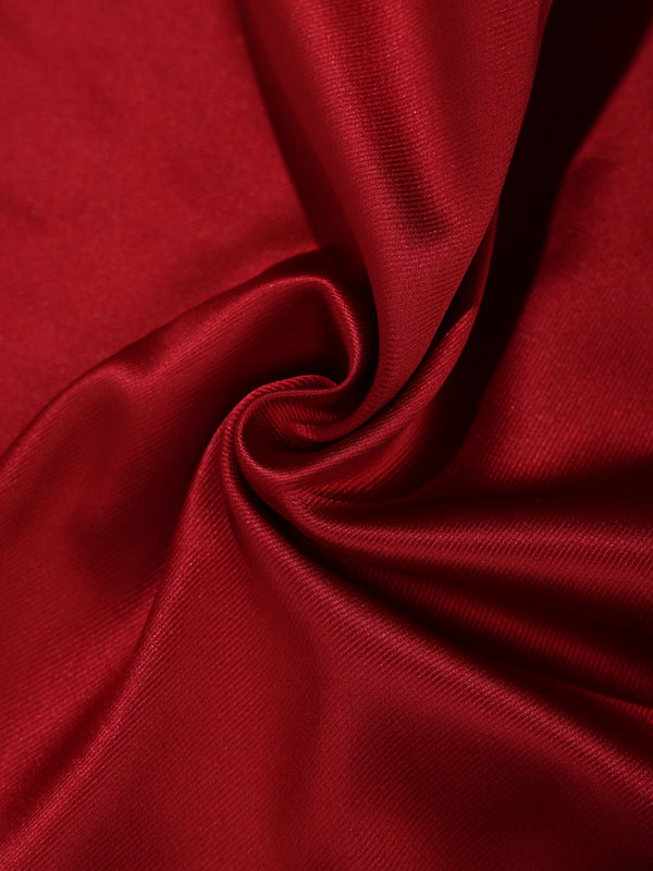 Maroon Solid Pocket Square