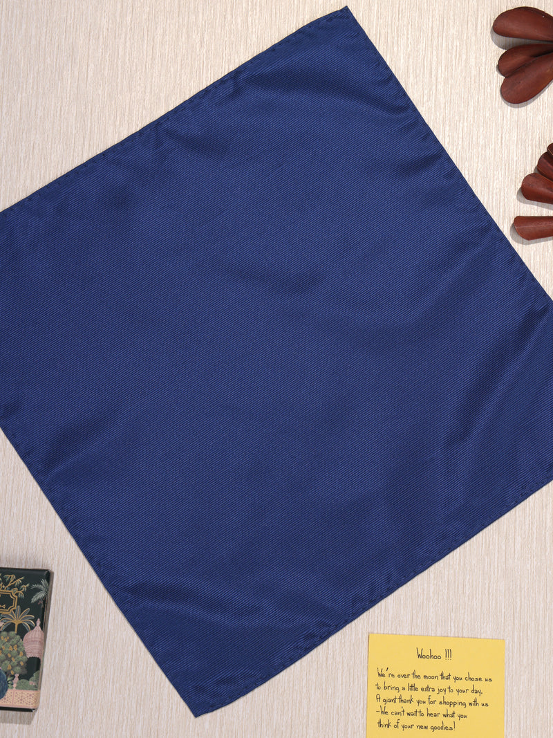 Blue Solid Pocket Square