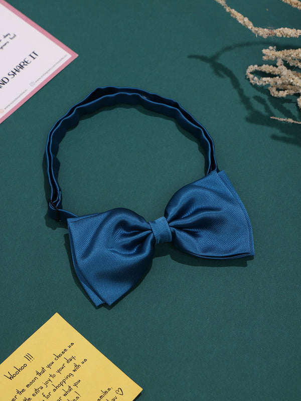 Blue Satin Bow Tie