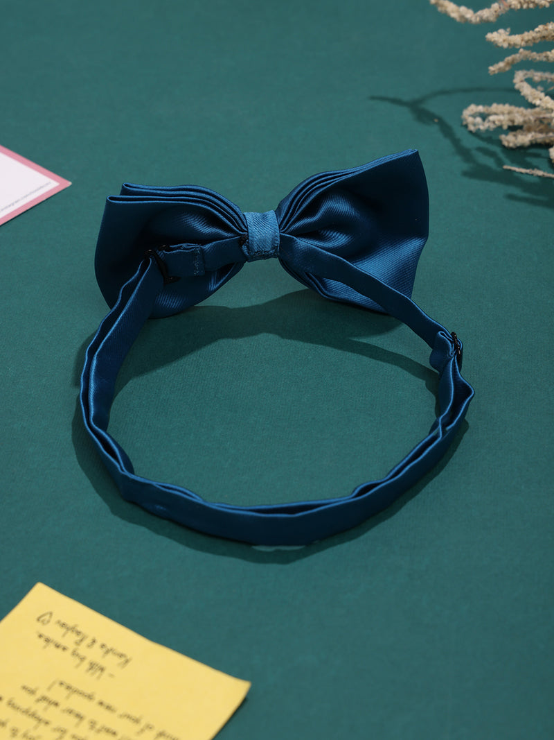 Blue Satin Bow Tie
