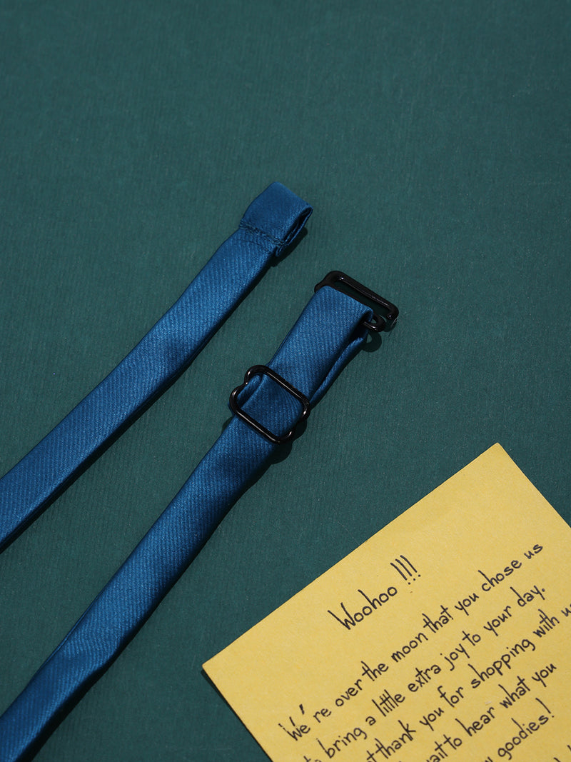 Blue Satin Bow Tie