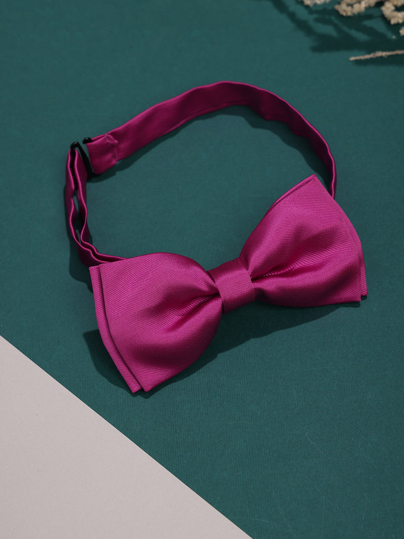 Magenta Satin Poly Bow Tie