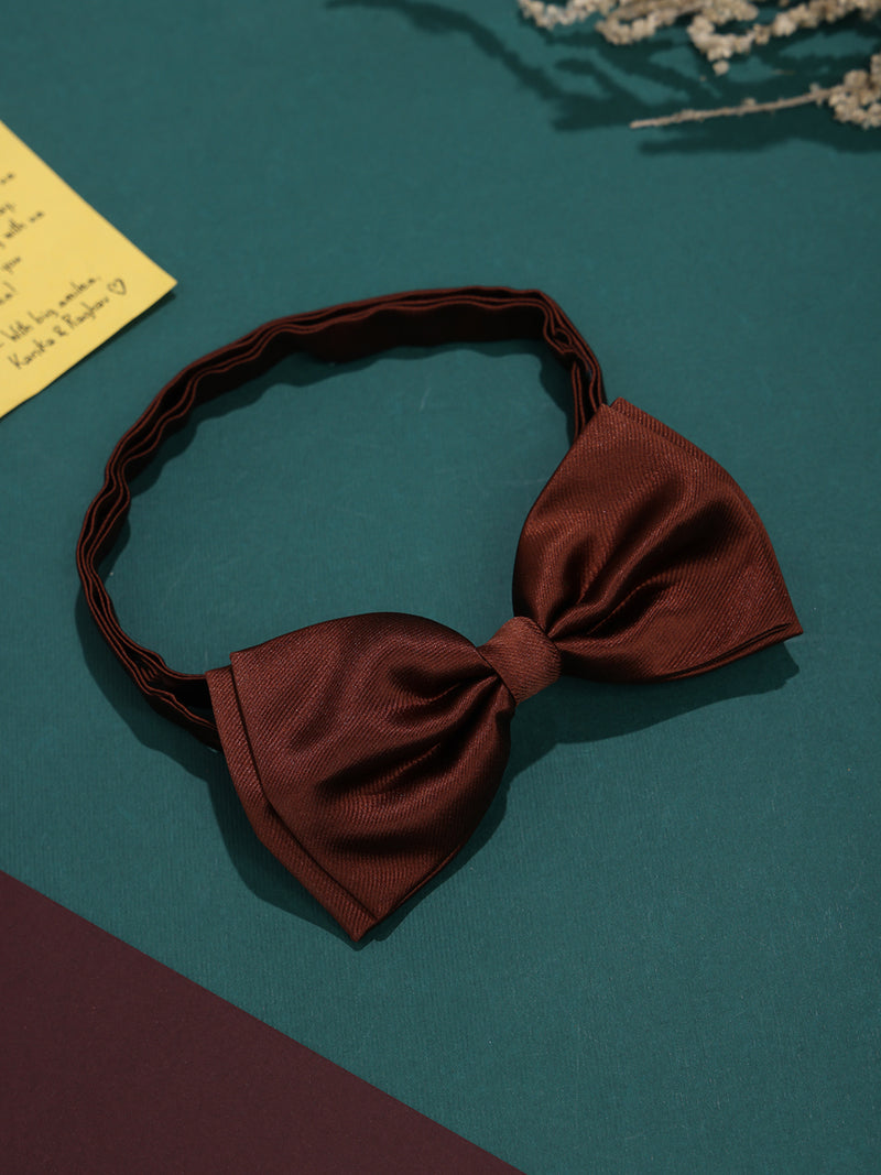 Brown Satin Poly Bow Tie