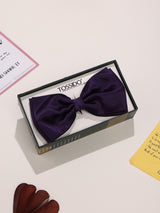 Purple Satin Poly Bow Tie
