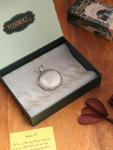 Classic Quartz Pocket Watch – Silver Finish