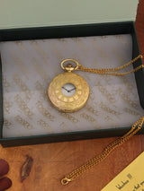 Antique Bronze Pocket Watch with Engraved Filigree Cover