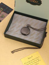 Antique Black Pocket Watch with Chain – A Vintage Statement Piece