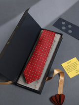 Red Paisley Woven Necktie