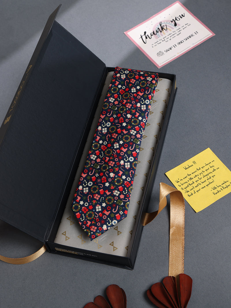 Multicolor Christmas Printed Necktie