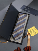 Multicolor Stripe Woven Silk Necktie