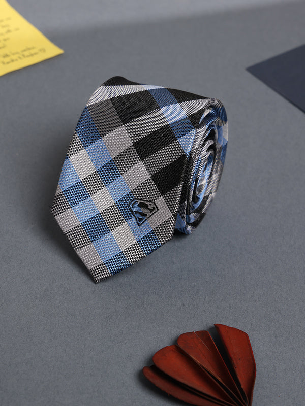Multicolor Check Woven Silk Necktie
