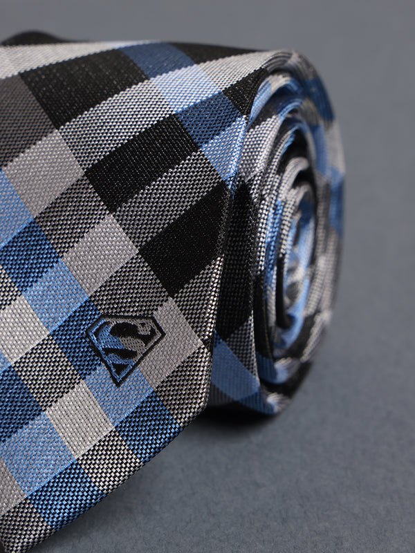 Multicolor Check Woven Silk Necktie