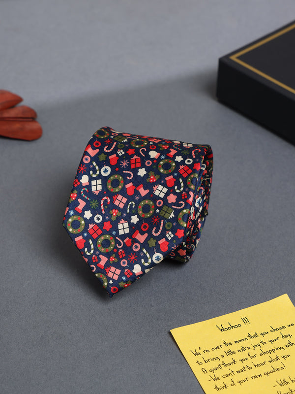 Multicolor Christmas Printed Necktie