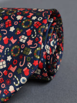 Multicolor Christmas Printed Necktie