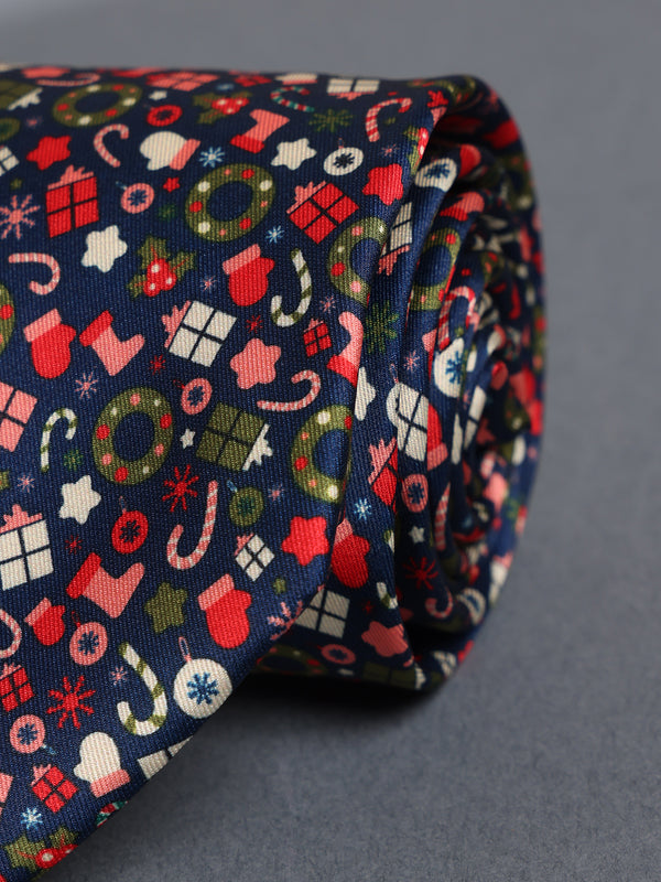 Multicolor Christmas Printed Necktie