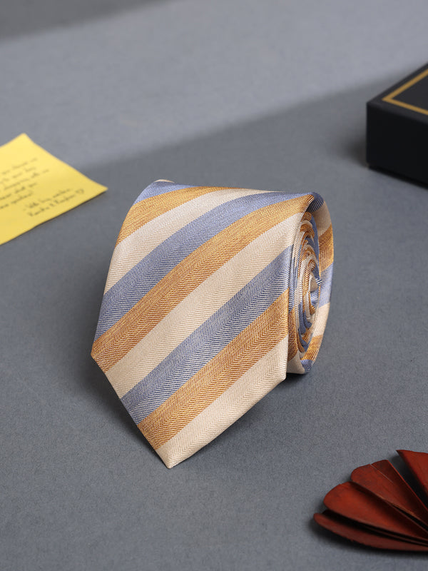 Multicolor Stripe Woven Silk Necktie