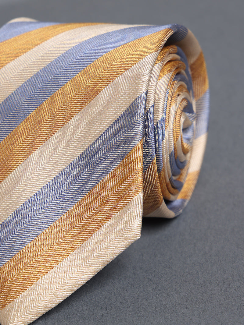 Multicolor Stripe Woven Silk Necktie