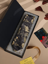 Black Floral Printed Necktie