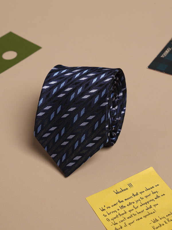 Blue Stripe Woven Necktie