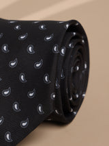 Black Paisley Micro Fiber Necktie