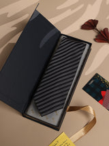 Black Striped Broad Necktie