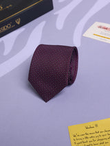 Purple Geometric Micro Fiber Necktie
