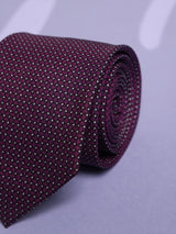 Purple Geometric Micro Fiber Necktie