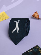 Blue Cricket Printed Necktie