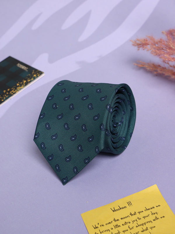 Green Paisley Micro Fiber Necktie