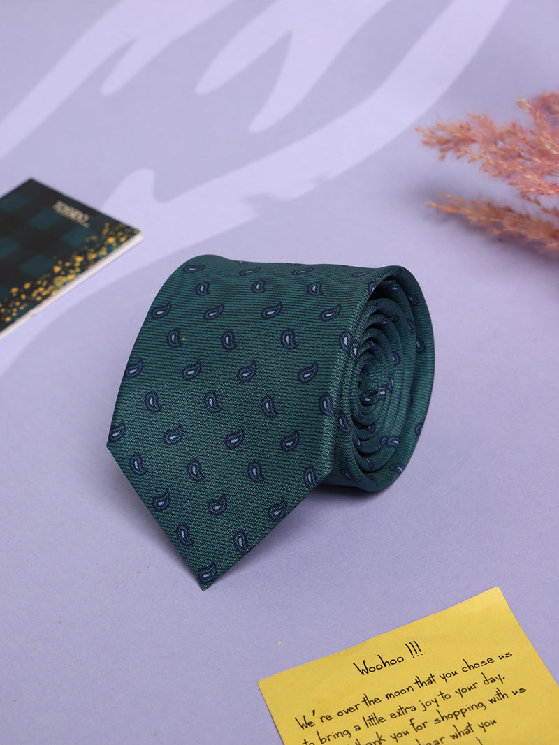 Green Paisley Micro Fiber Necktie