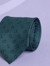 Green Paisley Micro Fiber Necktie