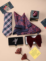 Tossido’s Burgundy Paisley & Plaid Men’s Gift Box