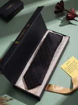 Black Check Woven Necktie