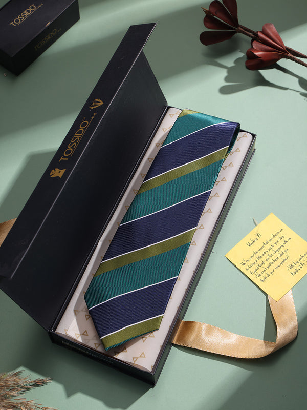 Multicolor Stripe Woven Necktie