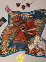 Blue Floral Neckerchief
